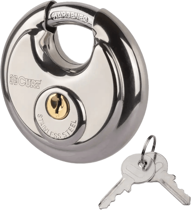 23084 Curt Round Steel Padlock - RV and Auto Parts