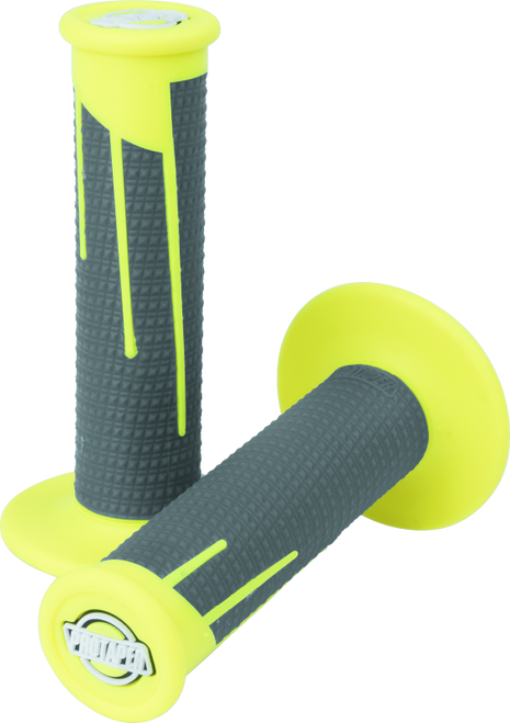 ProTaper Full Diamond Clamp-On Grips - Neon Yellow/Dark Gray - 021686