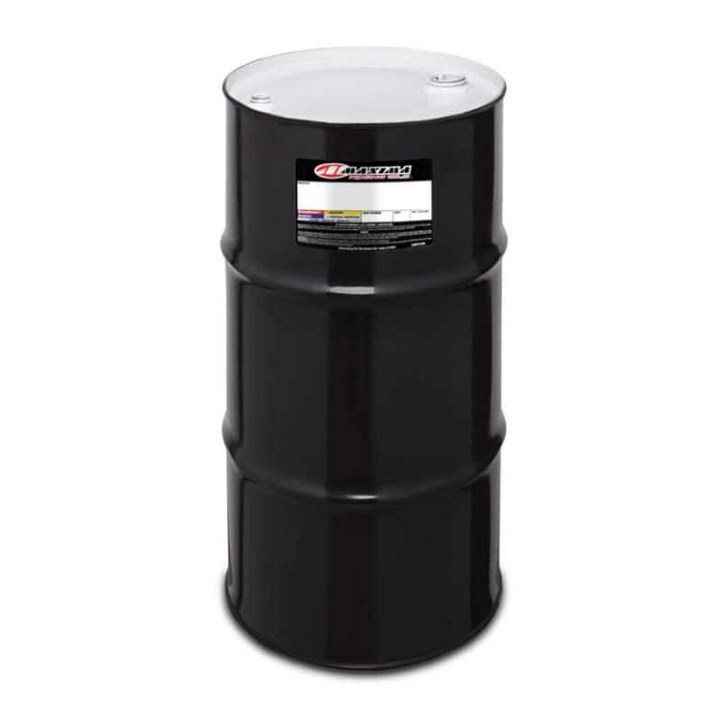 Maxima ATV Premium 4T 10w40 60 Liter black oil drum, designed for high-performance all-terrain vehicles.