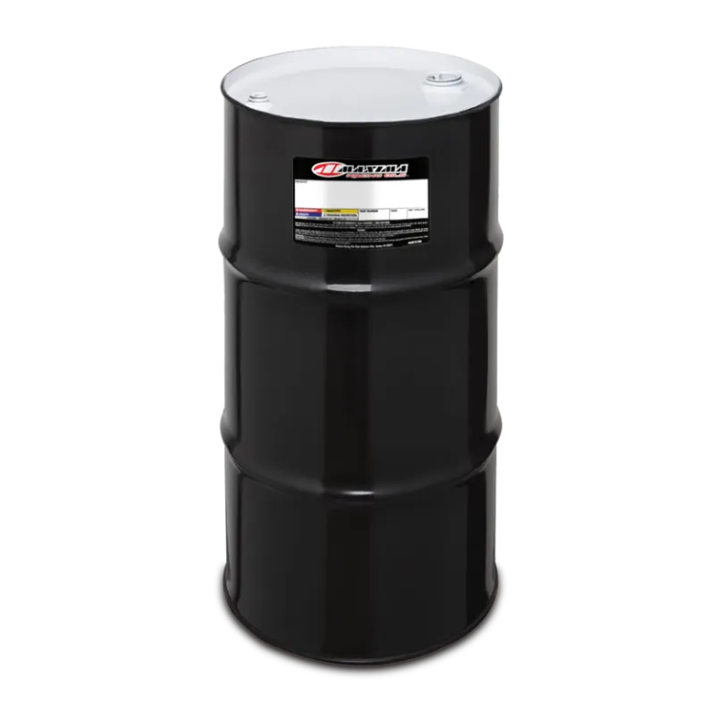 Maxima Premium 5w30 - 60 Liter oil drum by Maxima Racing Oils, black container.