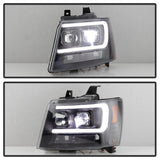 Spyder Chevy Suburban 1500/2500 07-14 Tahoe 07-14 LED Headlights Black PRO-YD-CSUB07V2PL-BK - 5087515