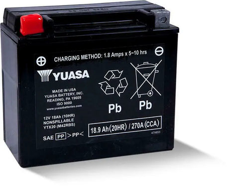 YUASA Battery Ytx20 Sealed Factory Activated for Powersports