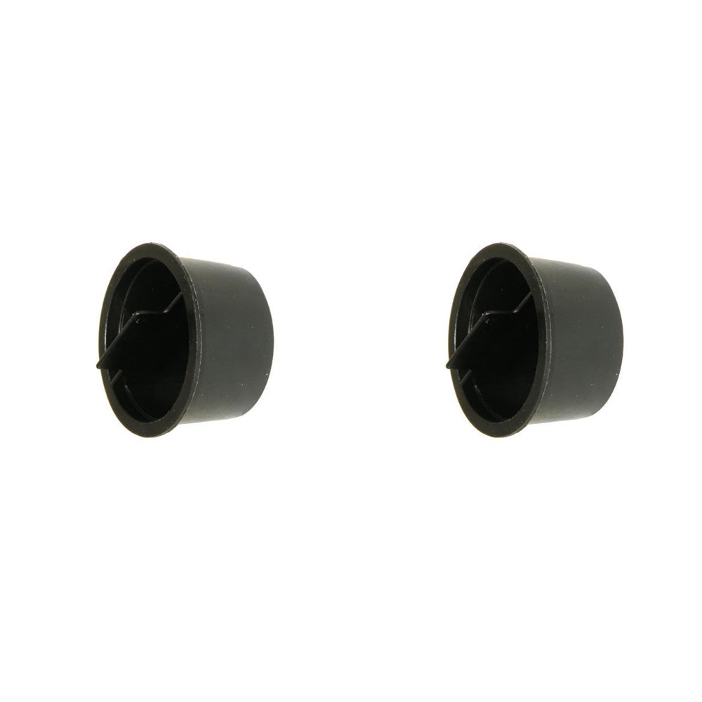 BX88380 Blue Ox kit receiver cap plugs, 2 durable black components for receiver hitch protection.