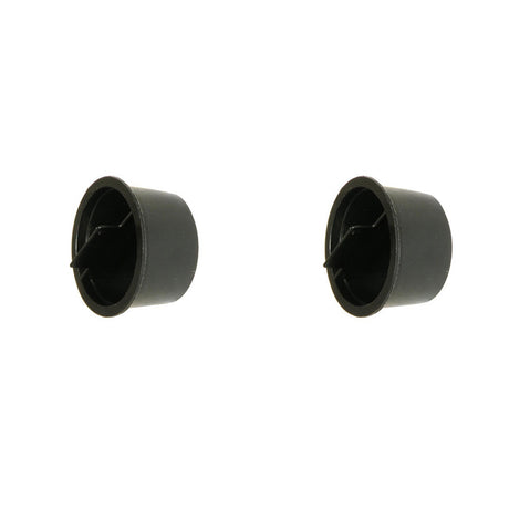 BX88380 Blue Ox kit receiver cap plugs, 2 durable black components for receiver hitch protection.