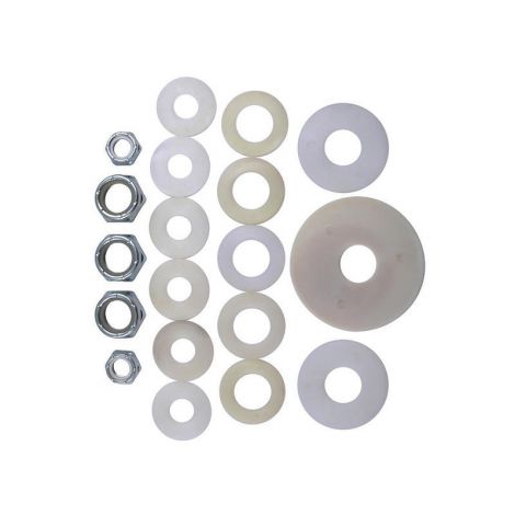 BX88382 Blue Ox Kit Washers Towbar Kit - High-quality washers and components arranged on a white background.