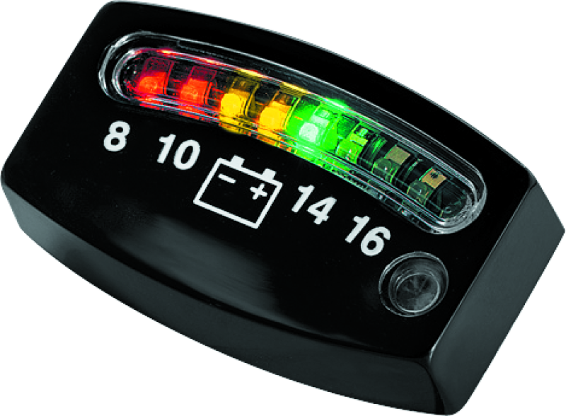 Kuryakyn LED Battery Gauge Universal Black - Kuryakyn