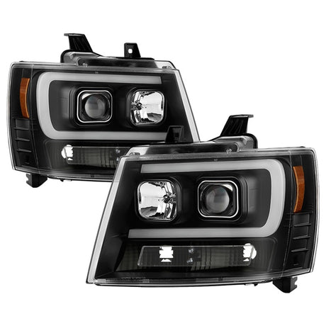 Spyder Chevy Suburban 1500/2500 07-14 Tahoe 07-14 LED Headlights Black PRO-YD-CSUB07V2PL-BK - 5087515