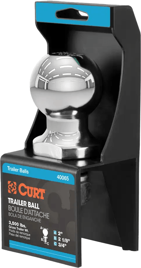 40065 Curt 2 X 3/4 X 2 1/8 Hitch Ball - RV and Auto Parts