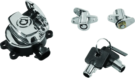 Bikers Choice 14-21 Road King Chrome Ignition Switch & Saddlebag Lock Kit - RV and Auto Parts