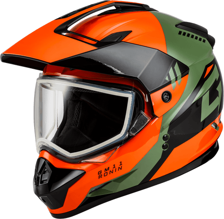 A11151183 Gmax Gm-11 Ronin Helmet Orange/Green/Black Xs - RV and Auto Parts