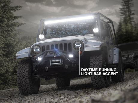 Raxiom 07-18 Jeep Wrangler JK LED Halo Headlights- Black Housing (Clear Lens) - J123773