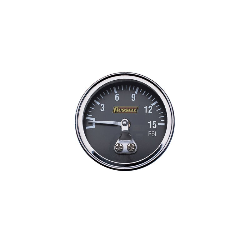 Russell Performance 15 psi fuel pressure gauge (Non liquid-filled) - 650350