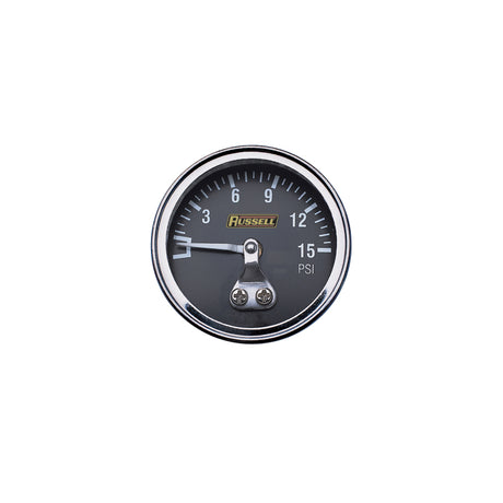 Russell Performance 15 psi fuel pressure gauge (Non liquid-filled) - 650350