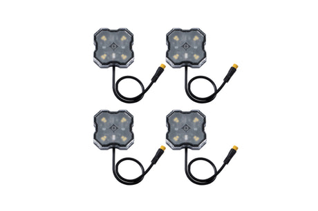 Diode Dynamics Stage Series Single Color LED Rock Light - Amber M8 (4-pack) - DD7443