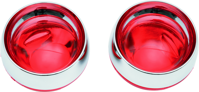 Kuryakyn Deep Dish Bezels With Red Lenses - Kuryakyn