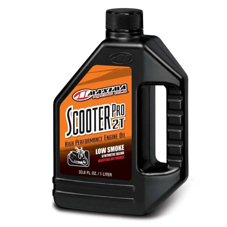 Maxima Scooter Pro Synthetic Injector/Premix 1 Liter high-performance engine oil container