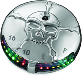 Kuryakyn Zombie Fuel & Battery Gauge Chrome - Kuryakyn