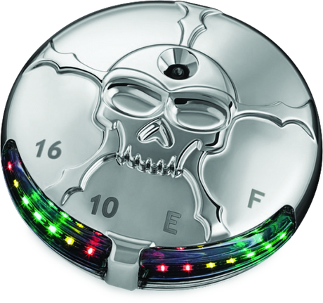 Kuryakyn Zombie Fuel & Battery Gauge Chrome - Kuryakyn