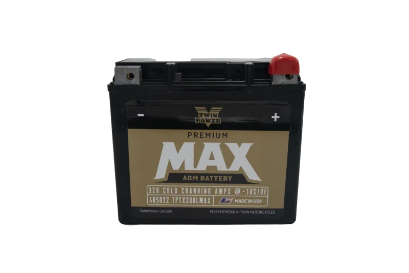 Twin Power GYZ-20HL Premium MAX Battery, AGM, Replaces H-D 65989-97A, Made in USA