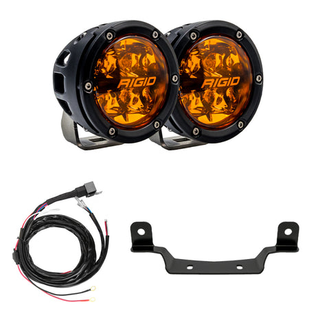 Rigid Industries 2017+ Polaris Pro R/Turbo R Revolve Amber PRO Grille Light Kit - RV and Auto Parts