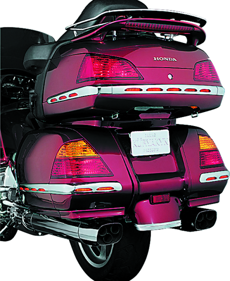 Kuryakyn L.E.D. Trunk Molding For 01-10 GL1800 Chrome Red Lens - Kuryakyn