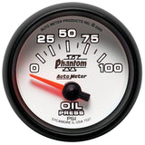 Autometer Phantom II 52mm Short Sweep Electronic 0-100psi Oil Pressure Gauge - 7527