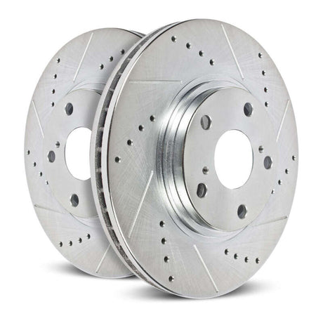 Power Stop 19-21 Subaru Ascent Front Evolution Drilled & Slotted Rotors - Pair - PowerStop