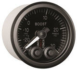 Autometer Stack Instruments 52mm -30INHG To +30PSI Pro Control Boost Pressure Gauge - Black - ST3512