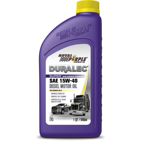 Royal Purple Duralec Super Diesel 15W-40 CK-4 Motor Oil - 1 Quart - RV and Auto Parts