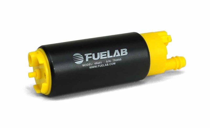 Fuelab 494 High Output In-Tank Electric Fuel Pump - 340 LPH In Offset From Out - 49441