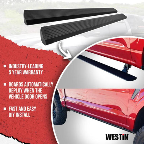 Westin 15-25 Ford F150 Super Cab Pro-e Electric Running Boards - Textured Black - Westin