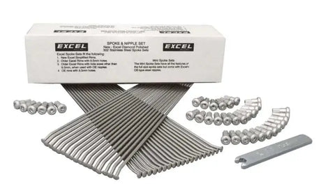 Excel Rear Spoke/Nipple Set - 10 Gauge / 36 Qty - Silver - RV and Auto Parts