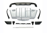 Ford Racing 2021+ Ford F-150 Front Skid Plate Kit - Powder-coated aluminum, Raptor enhanced, robust construction for optimal protection against rock damage, seamless fit.