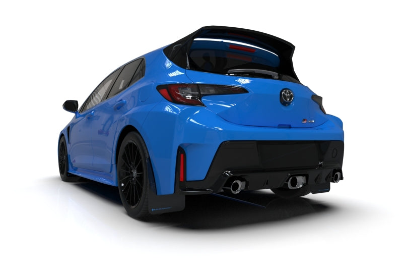 Rally Armor 23-24 Toyota GR Corolla Black Mud Flap w/ Light Blue Logo - RV and Auto Parts