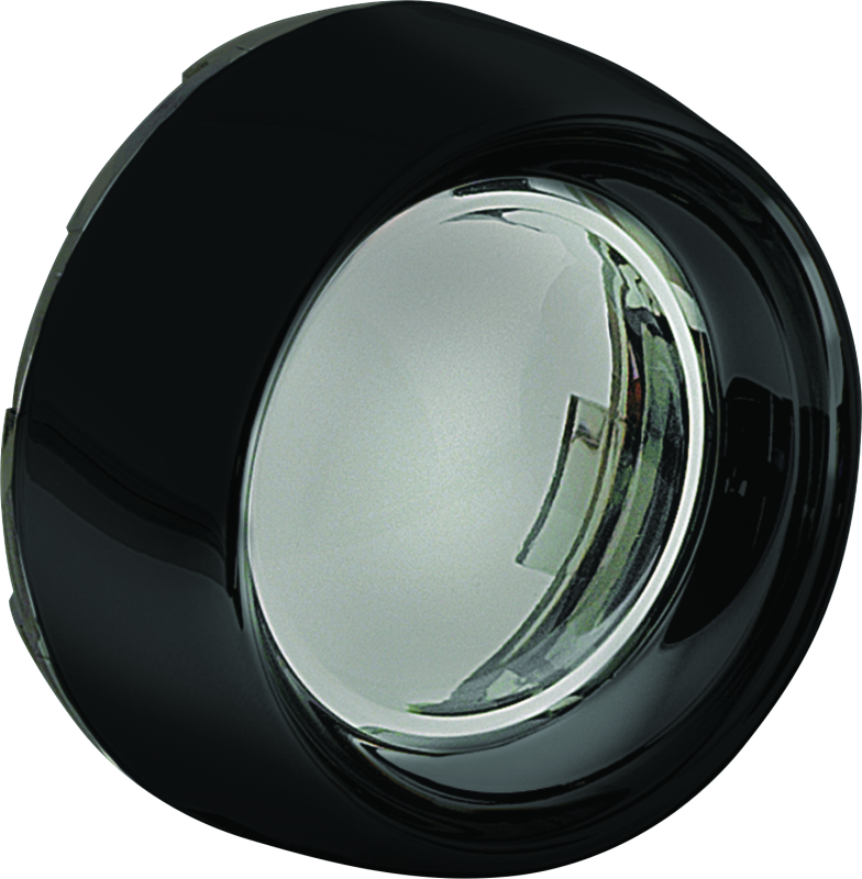 Kuryakyn Deep Dish Bezel For Bullet Turn Signals Smoke Lens Gloss Black - Kuryakyn