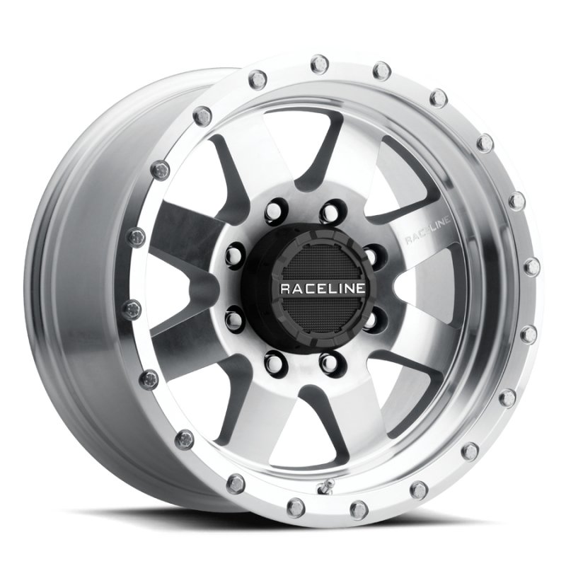 Raceline 935MC Defender 17x9in / 6x139.7 BP / 0mm Offset / 107.95mm Bore - Machined Wheel