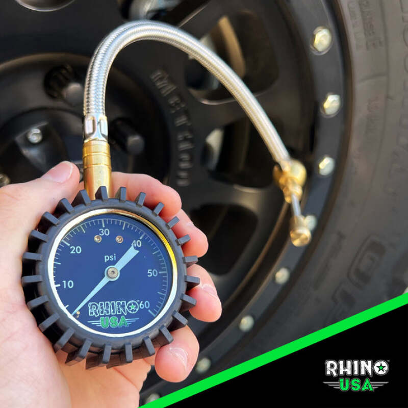 Rhino USA 60Psi Tire Deflator Gauge - Rhino USA