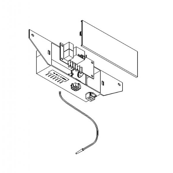 8430-3861 Coleman Air Cool Only Control Box illustration showing components and wiring.