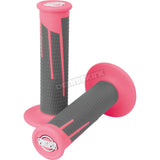 ProTaper Full Diamond Clamp-On Grips - Neon Pink/Dark Gray - 021684