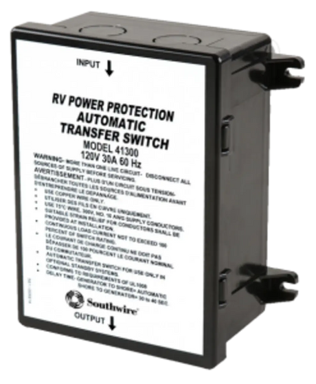 Southwire Basic 30A Transfer Switch for efficient power management, seamless transition between generator and utility power, ensuring uninterrupted operation of essential appliances, reliable and durable for RV, automotive, powersports, off-road, marine applications, exterior parts, truck accessories, interior, truck bed, Inside RV, RV Parts Shop, Exterior Parts & Accessories, AVADA - Best Sellers