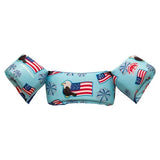 Water float with American flag and eagle design on the Otter Elite Ch Life V by Airhead, perfect for pool relaxation or lazy river lounging.