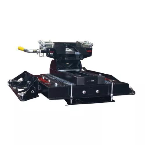 "Demco 5th Wheel 21K Auto Slide Ram for effortless and safe towing with 21,000 lbs capacity, designed for tight spaces and heavy-duty performance."