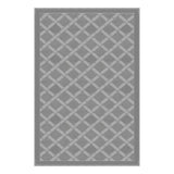 Lippert All Weather 6'X9' Grey Patio Mat - Durable, weather-resistant for outdoor use.