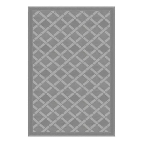 Lippert All Weather 6'X9' Grey Patio Mat - Durable, weather-resistant for outdoor use.