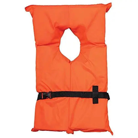 10000-03-A-OR Airhead Type II Keyhole Life V Orange, designed for water safety and high visibility, Shopify product image.