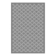 Lippert All Weather 8'X12' Grey Patio Mat with durable lattice design for outdoor use.