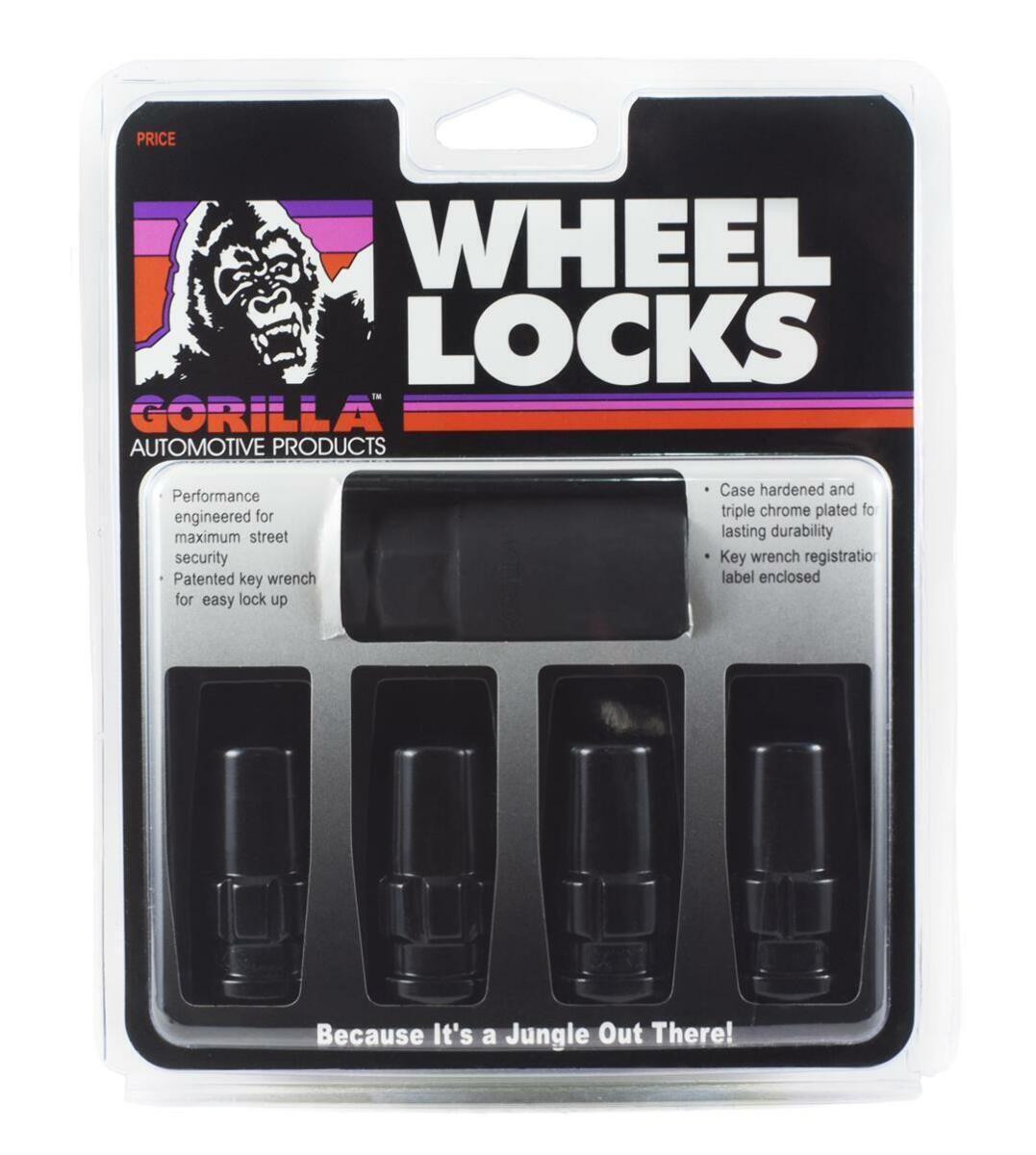 76601NBC Gorilla Whl Locks 14Mmx2 Black Chr Set