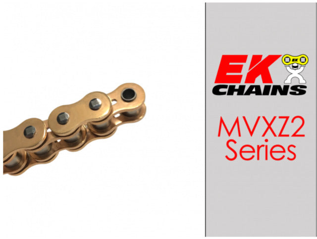 525MVXZ2-120G Ek Chain MVXZ2 Series with lightening holes and QUADRA-X Rings for offroad, ATV, and 600-1000cc street applications. RV, Automotive, Powersports, off-road, marine, exterior, truck accessories, interior, truck bed, RV parts, Powersports, ATV, Street, Parts for Powersports ATV UTV, AVADA - Best Sellers, New Products, Must Haves