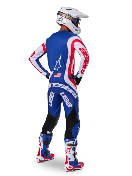 Techstar Union Limited Edition Pants Bright Red/Dark Blue/White Alpinestars 