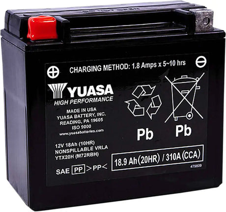 YUAM72RBH Battery Ytx20h Sealed Factory Activated